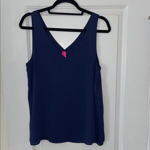 Lilly Pulitzer Navy V-Neck Tank Top